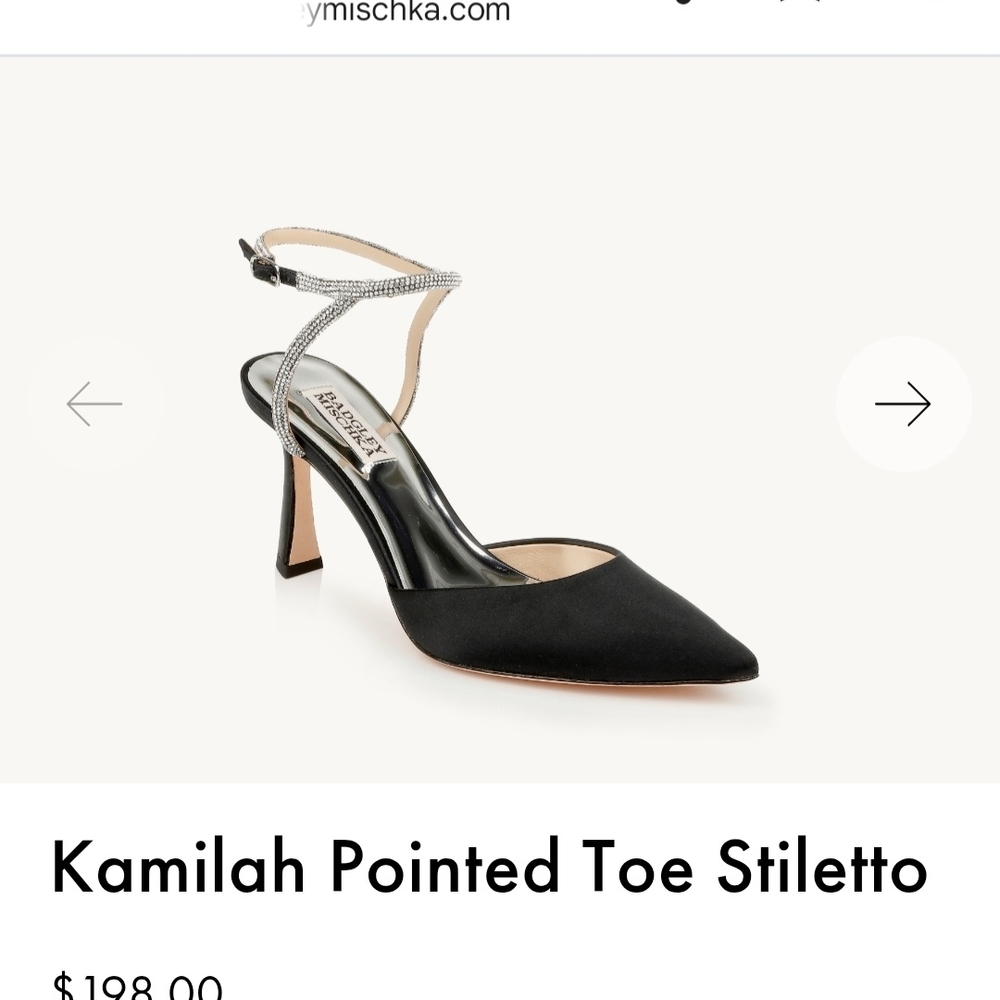 Badgley Mischka Black and Silver Stilettos